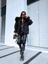 Puffy, short jacket "FUSION AD611" - BLACK